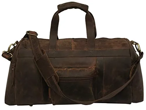 21 inch eather Duffel | Travel Overnight Weekend Leather Bag | Sports Gym Duffel for Men