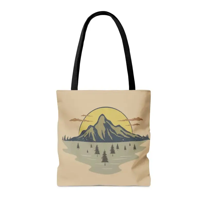 Chic Mountain Scene Tote Bag