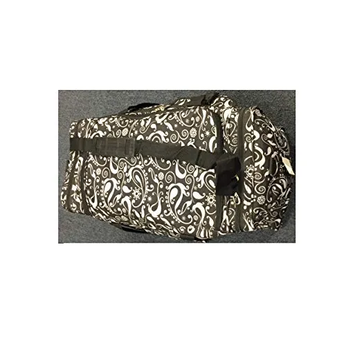 Explorer Flower Paisely Travel Duffel Bag Foldable Lightweight for Women & Men YKK Zipper Gym Carry
