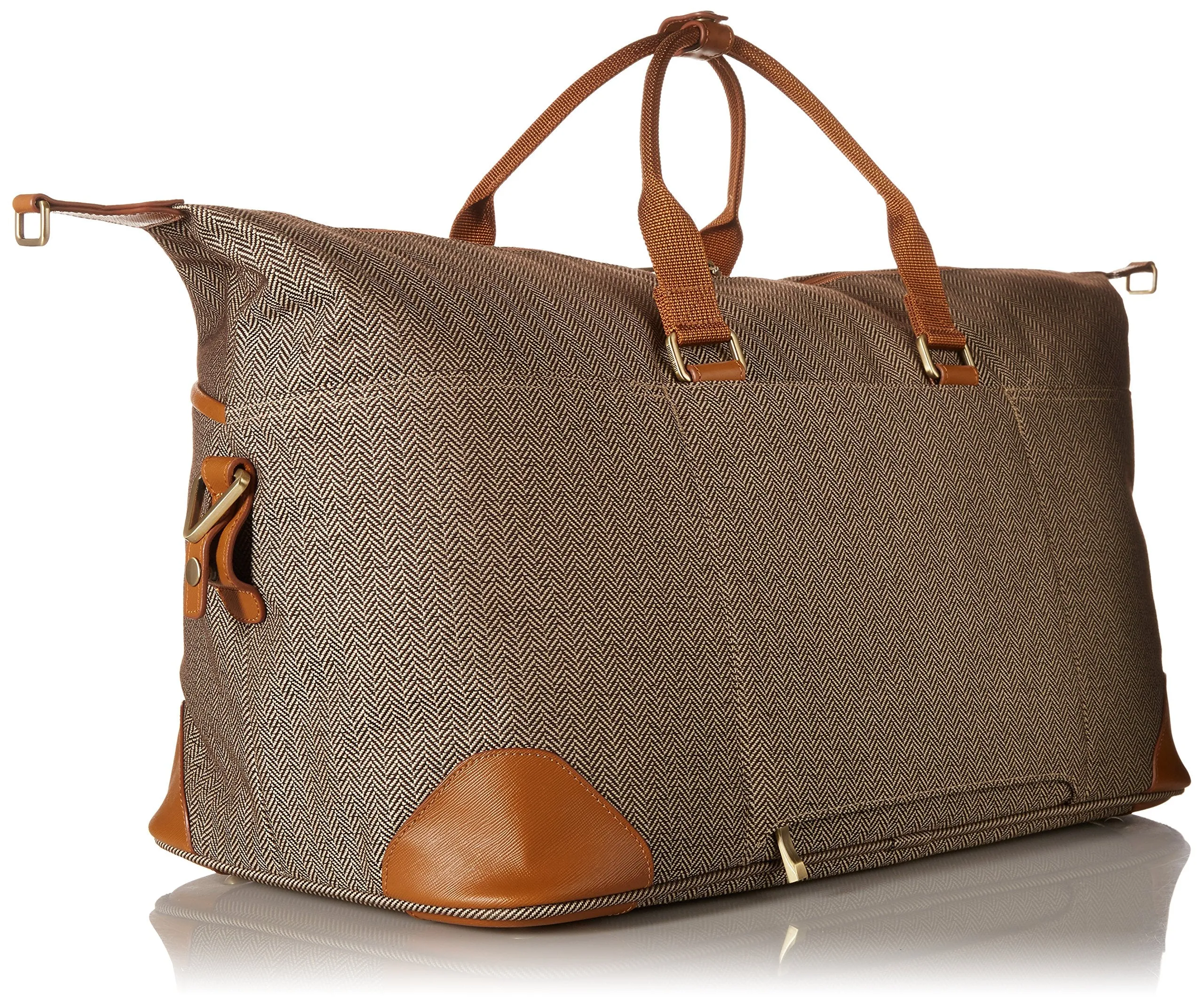 Hartmann Herringbone Luxe Softside Weekend Duffel, Terracotta