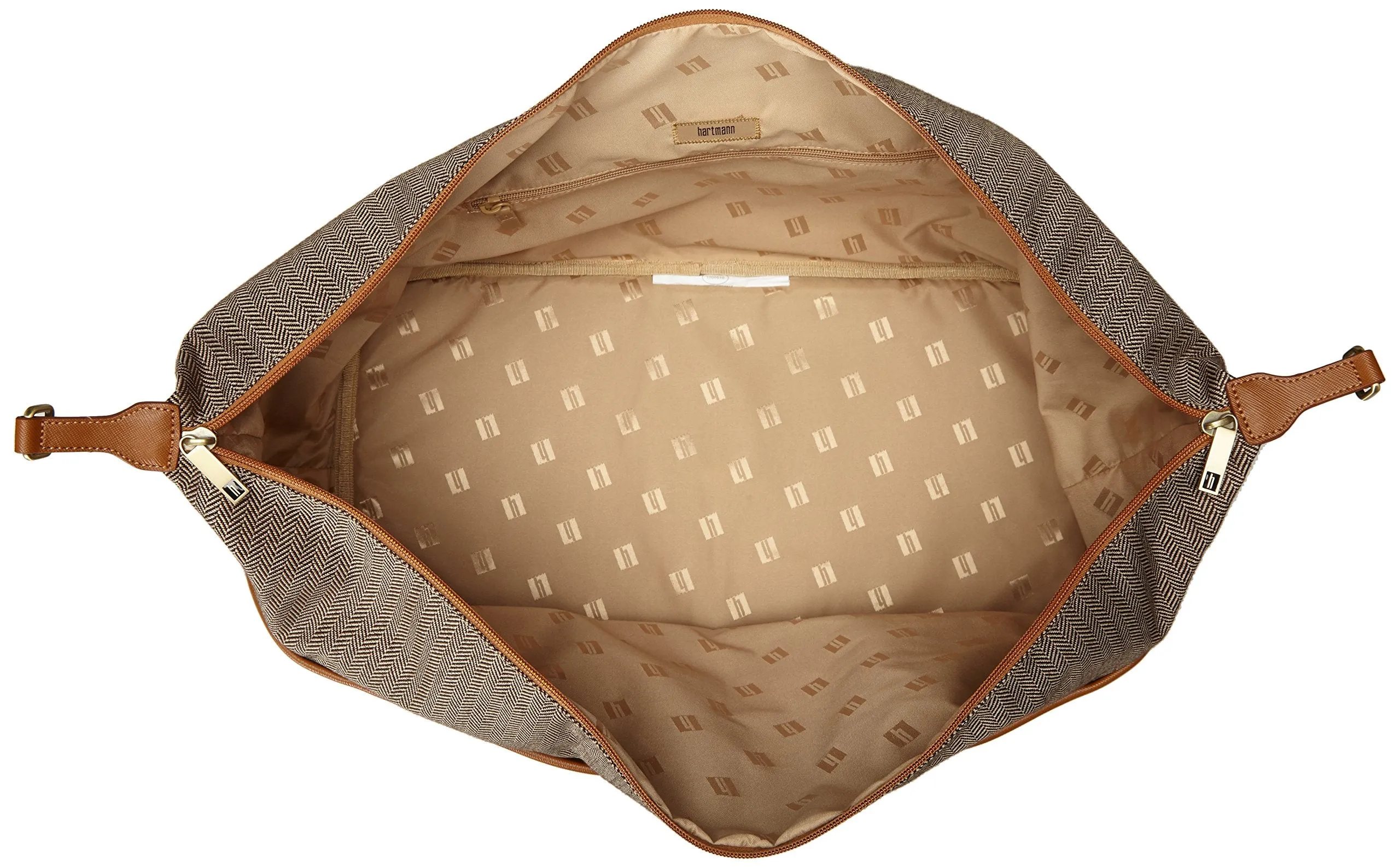 Hartmann Herringbone Luxe Softside Weekend Duffel, Terracotta
