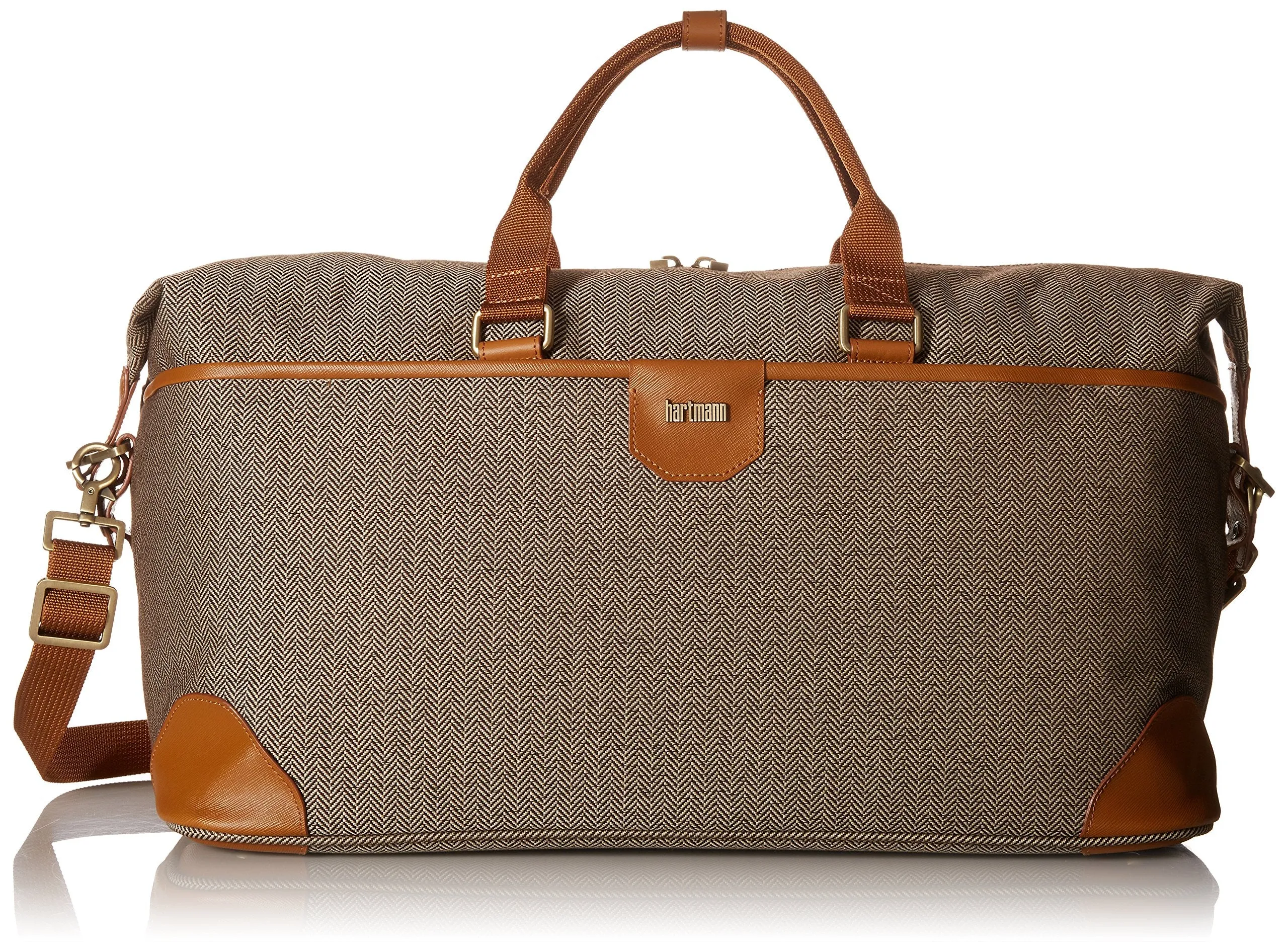 Hartmann Herringbone Luxe Softside Weekend Duffel, Terracotta