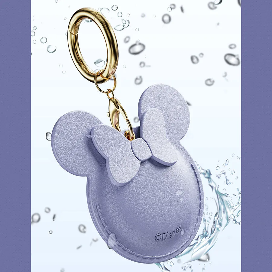 UKA Disney Keychain Leather Case for Apple AirTag with Lanyard